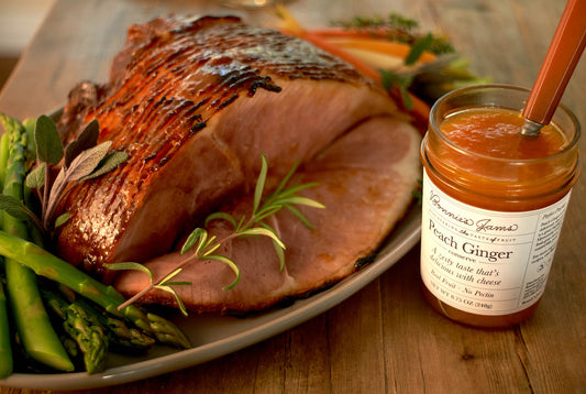 Peach Ginger Jelly Glazed Ham