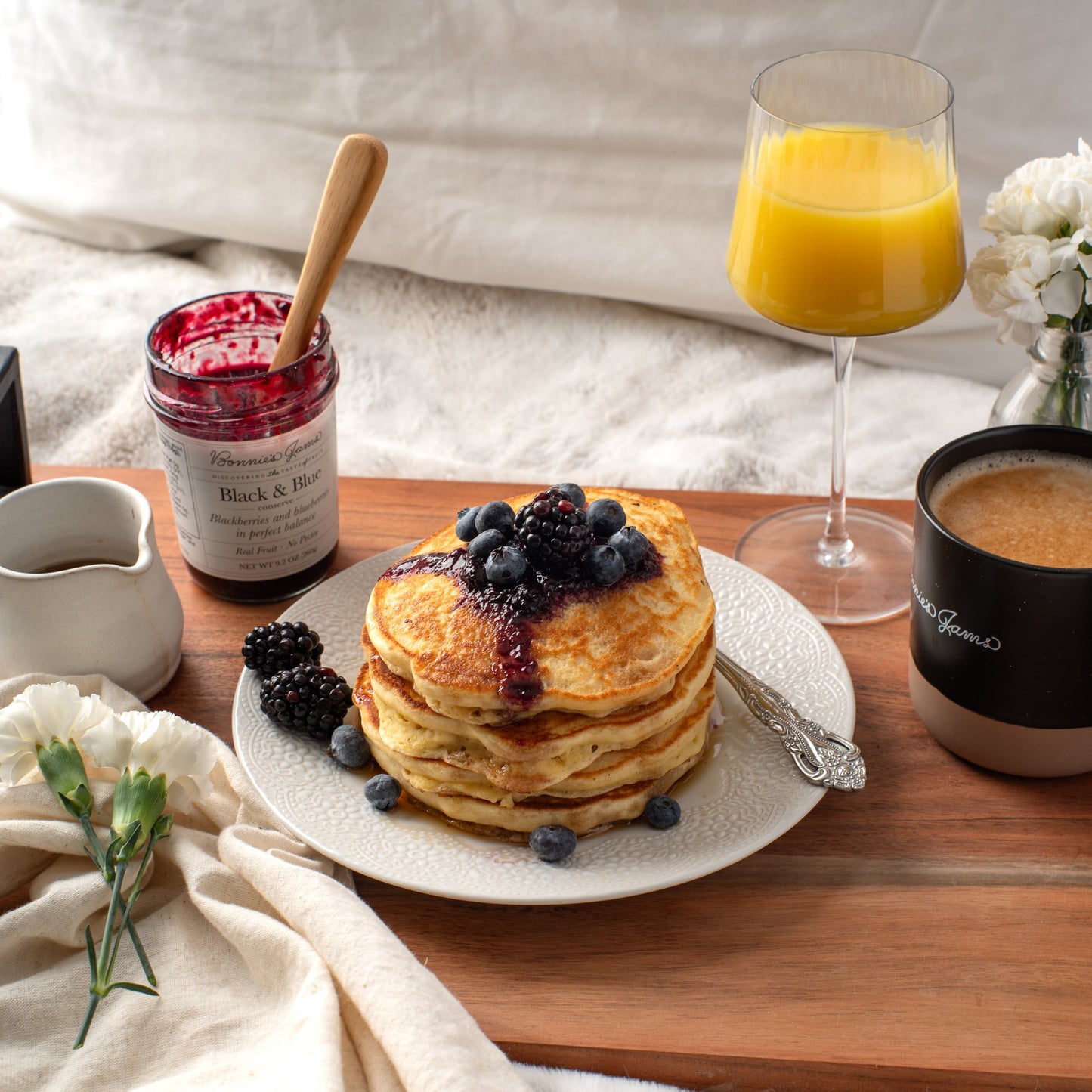 Breakfast in Bed with Black & Blue