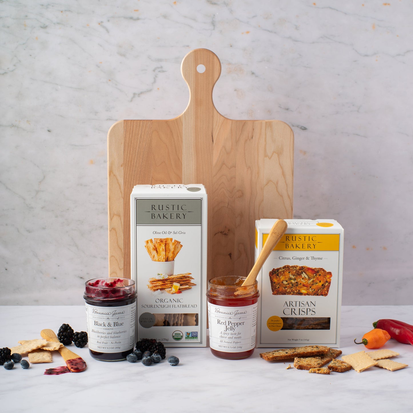 Cherry Wood Cheese Board Gift Set