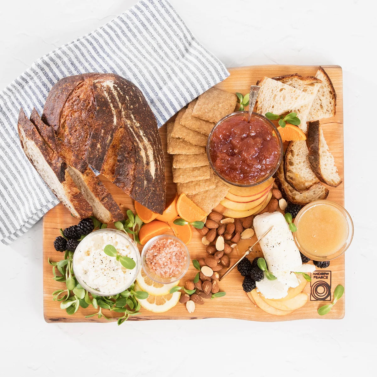 Creamy Goat Cheese with Gooseberry & Elderflower Cheese Board