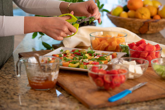 Summer Mosaic Salad with Red Pepper Jelly Vinaigrette