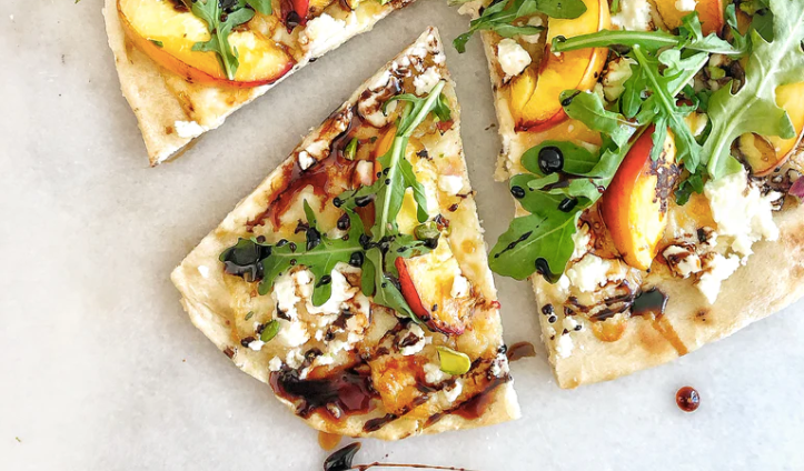 Peach Ginger Flatbread Pizza