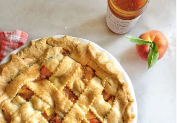 Peach Pie with Peach Ginger Jam