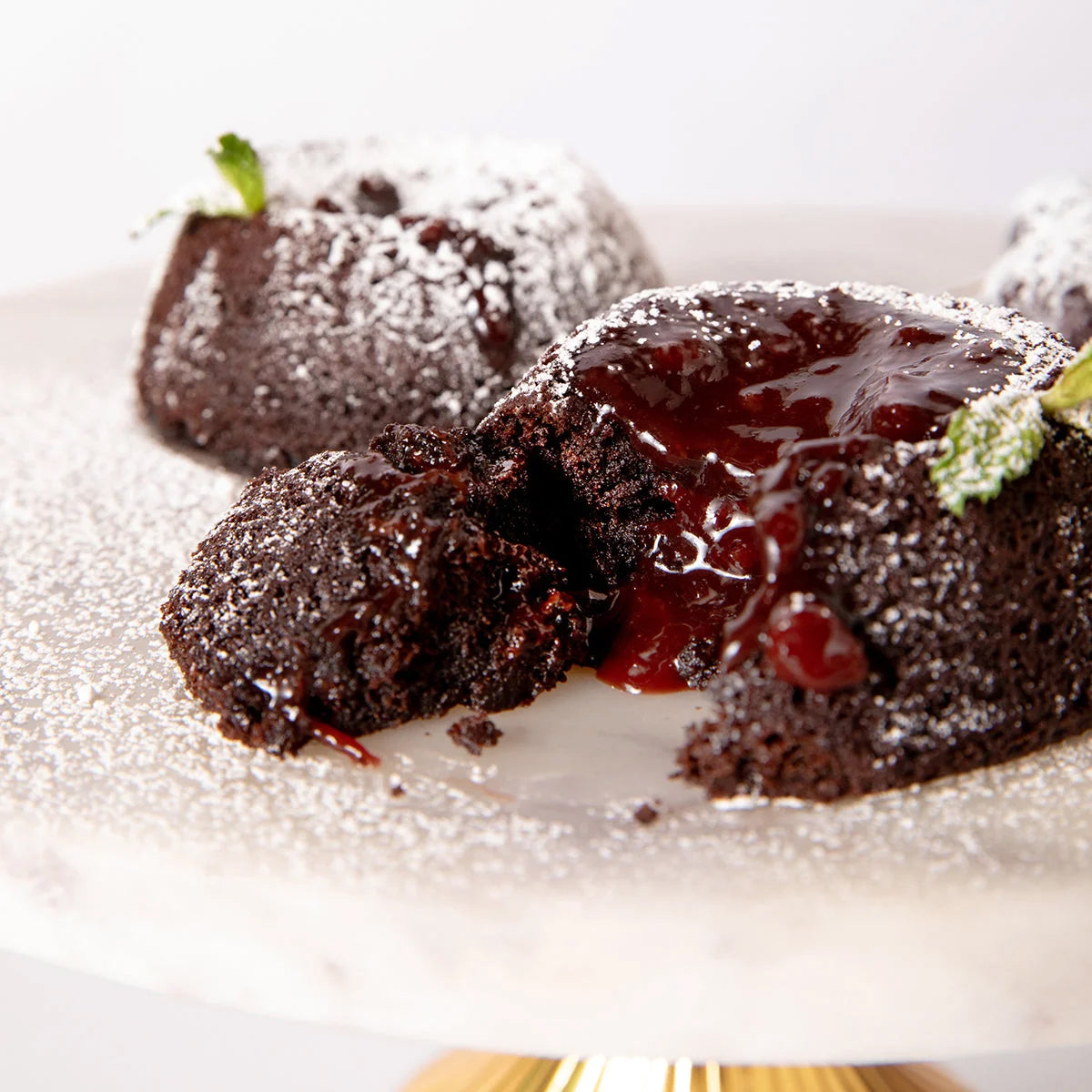 Gluten-Free Chocolate Cherry Lava Cake