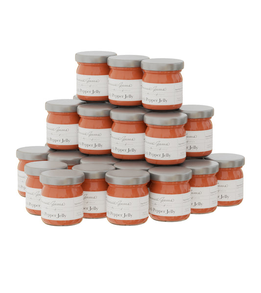 Peach Pepper Jelly - Mini Jam- Set of 30