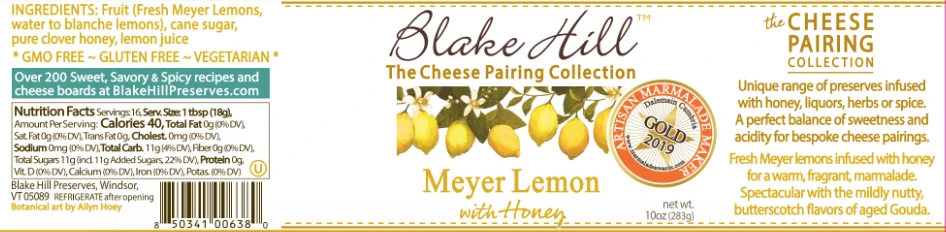 Meyer Lemon with Honey nutrition facts